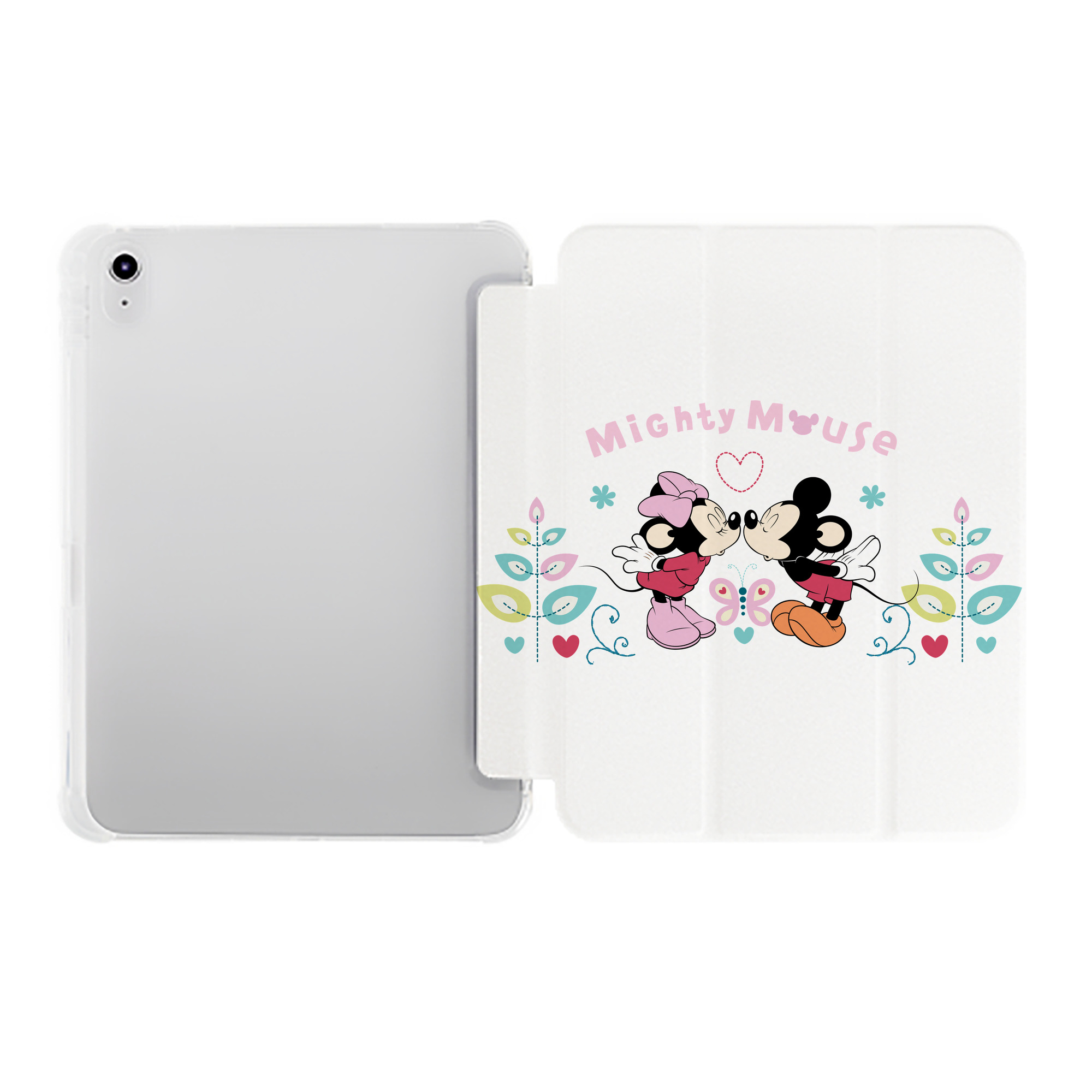 （画像用） ミッキーマウス Mickey Mouse IPad ケース ペン収納付き 三つ折りスタンド PUレザー×シリコン 対応機種9.5/10.5/10.9インチ